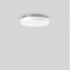 Gaismeklis FLAT SLIM step, 11...22 W, 1200...2500 lm, 830, 840, silver, on/off Ceiling and wall luminaires, D 350 H 75, Opal glass