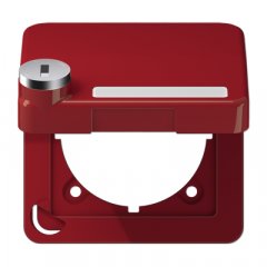 Rozetes vāks ar atsperi, marķējams, termoplasts, Serie CD, sarkans