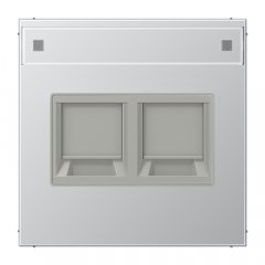 Virsma (ar fiksatoru) modulārai datu rozetei 2-vietīga, Avaya, marķējams, Serie LS, alumīnijs