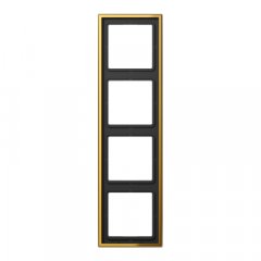 Rāmītis 4-vietīgs, vertikālā un horizontālā montāža, Metall zelta krāsā PVD-beschichtet, LS 990,