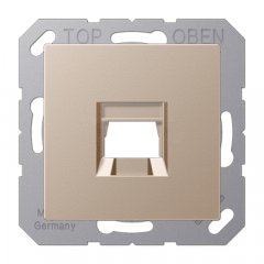 Virsma (ar fiksatoru) modulārai datu rozetei 1-vietīga, UMA-CAT6A, termoplasts lakots, Serie A, šampanieša krāsā