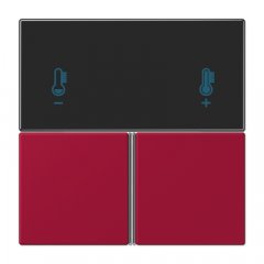 Taustiņs 3-viet, F40 KNX telpas kontrolierim, Serie LS, rouge carmin