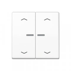 Taustiņs KNX slēdzim ar indikācijas logu un virzienrādītāju 2-viet, duroplasts, Serie AS, balts