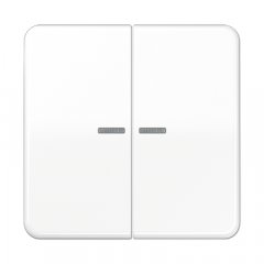 Taustiņs 2-viet ar indikācijas logu, termoplasts, Serie CD, balts