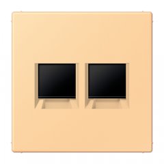 Virsma (ar fiksatoru) modulārai datu rozetei 2-vietīga, UMA-CAT6A, termoplasts lakots, Serie LS, terre sienne claire 59