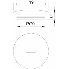 Aizsēgs PG9, PS, gaiši pelēks, 7035