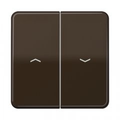 Taustiņs 2-viet žalūziju slēdzim, ar virzienrādītāju, duroplasts, Serie CD, brūns