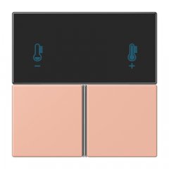 Taustiņs 3-viet, F40 KNX telpas kontrolierim, Serie LS, rose clair