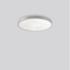 Gaismeklis TRIONA round, 64 W, 6150 lm, 830, silver, DALI Ceiling and wall luminaires, D 681 H 88, Pattern grid glass