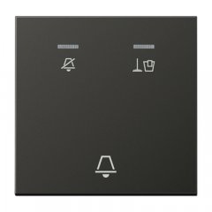 Taustiņš viesnīcām, simbols netraucēt, uzkopt istabu un zvans, Serie LS, antracīts (lakots alumīnijs)