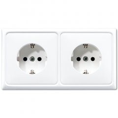 Kontaktligzda ar kabeļu kanālu SCHUKO, 16 A 250 V ~, termoplasts, Serie CD, balts