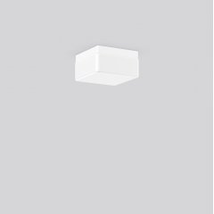 Gaismeklis QUADRAT, white, on/off Ceiling and wall luminaires, L 190 B 190 H 100, Opal glass