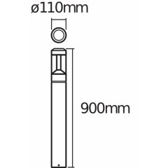 Apgaismes stabiņš ENDURA Style Lantern Modern 90cm 12W