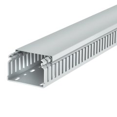 Perforēts vādu kanāls halogenbrīvs 50x75x2000, PC/ABS, gaiši pelēks, 7035 LKVH 50075
