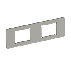 Montāžas plaksne ar 2x caurumiem Type C 77x24x1,5, V2A, 1.4301 MPMT45 2C