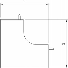 Iekšēja stūra vāks 60x150mm, PVC, akmens pelēks, 7030