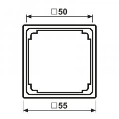 Adapteris  50x50, Serie AS/A, balts