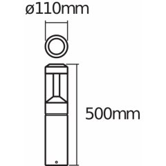 Apgaismes stabiņš ENDURA Style Lantern Modern 50cm 12W