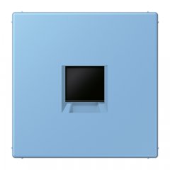 Virsma (ar fiksatoru) modulārai datu rozetei 1-vietīga, UMA-CAT6A, termoplasts lakots, Serie LS, bleu céruléen 59