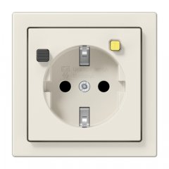 Kontaktligzda FI-SCHUKO® ar RCD mehānismu 30 mA, Serie LS, ziloņkaula