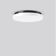 Gaismeklis FLAT SLIM step, 24...38 W, 2450...4150 lm, 830, 840, anthracite, smart+free Ceiling and wall luminaires, D 450 H 75, Opal glass