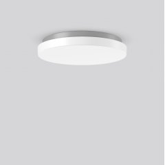 Gaismeklis FLAT SLIM step, 24...38 W, 2450...4150 lm, 830, 840, silver, smart+free Ceiling and wall luminaires, D 450 H 75, Opal glass