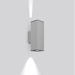 Gaismeklis TECHNO PRO, 13...28 W, 900...1750 lm, 830, silver, DALI Wall luminaires, L 100 B 154 H 307, Transparent glass