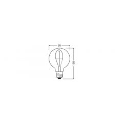 Spuldze Vintage 1906® LED CLASSIC A, Globe and EDISON 10 3.4 W/1800 K SMOKE E27