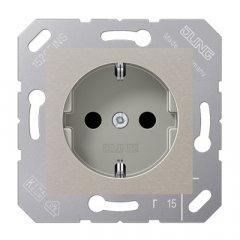 Kontaktligzda SCHUKO, 16 A 250 V ~, termoplasts krāsots, 50 x 50 mm, platin-grau