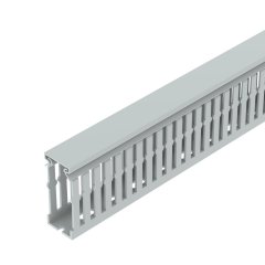 Rievots kabeļu kanāls halogenbrīvs, PC/ABS, gaiši pelēks, 7035 LK4H N 60025