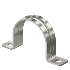 Stiprināšanas skava divpusīga 40mm, V4A, 1.4571, 2B
