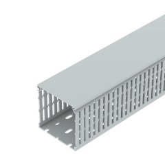 Rievots kabeļu kanāls halogenbrīvs, PC/ABS, gaiši pelēks, 7035 LK4H N 80080