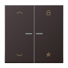 eNet taustiņš unversālais 2-viet, ar bultiņu simboliem<br />
, krāsots alumīnijs, Serie LS, tumša (lackiert