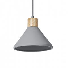 Decor Concrete Wood Pendant 220 mm E27 Dark Gray