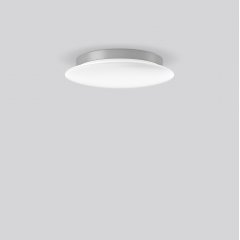 Gaismeklis FLAT SLIM disc, 11...24 W, 1150...2500 lm, 830, 840, silver, smart+free Ceiling and wall luminaires, D 380 H 75, Opal glass