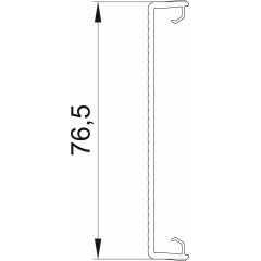 Vāks glūds 80x2000mm, PVC, dzidri balts, 9010