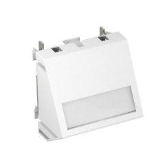 Kabeļu izvads taisns 45x45mm, PC, dzidri balts, 9010 KAL-K11 RW1