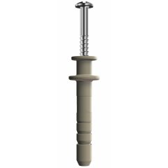 Iesitams enkurs ar dubulta flange 6x35mm, PA, pelēkbalts, 9002