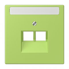 Virsma IAE/UAE-datu rozetei 2 x 8-polig, marķējams, termoplasts lakots, Serie LS, vert clair