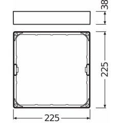 Montāžas rāmis DOWNLIGHT SLIM SQUARE FRAME 210 WT