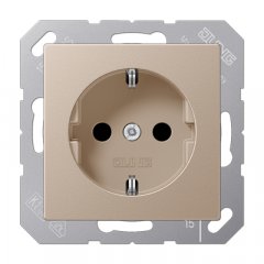 Kontaktligzda SCHUKO, 16 A 250 V ~, skrūvju spailes, Serie A, šampanieša krāsā