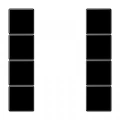 Taustiņs 4-viet, F50, Serie LS, melns