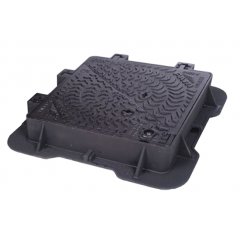 Stacionāra tipa kantaina kaļamā ķeta lūkas pārsedze (rāmis ar vāku) 940 x 905 mm, D400