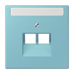 Virsma IAE/UAE-datu rozetei 2 x 8-polig, marķējams, termoplasts lakots, Serie LS, céruléen moyen