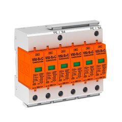 Kombinētā pārspr. aizsardzība trīspolīga 280V, PA, oranžs V50-B+C 3 TCC