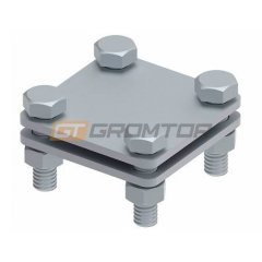 Zemēj.klemme krusta 30/30, 2 plāksnes 256 A-DIN 30, karsti cinkota