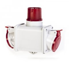 Kontaktligzdas pārveidotājs 2-WAY ADAPTOR 3P+E 16A IP44