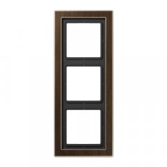 Rāmītis 3-vietīgs, vertikālā un horizontālā montāža, misiņš LS-DESIGN, Messing antik