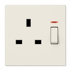 Kontaktligzda pārslēdzama Anglijas standarts, 13 A 250 V ~, skrūvju spailes BS 1363-1, 4 mm2, ar indikātoru