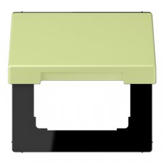 Rozetes vāks ar atsperi, termoplasts krāsots, Serie LS, vert jaune clair